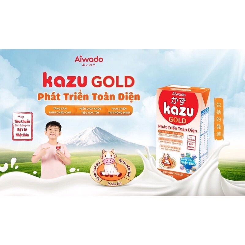 Thùng 48 hộp sữa bột pha sẵn Kazu gold 180ml