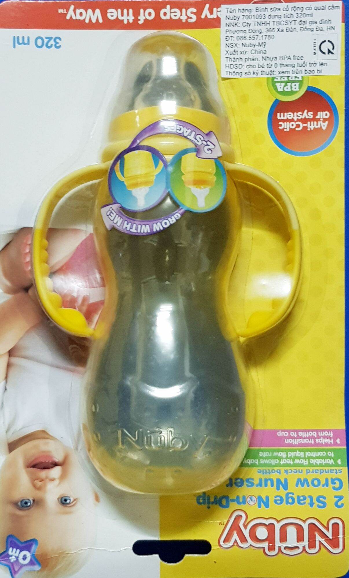 Bình sữa Nuby 320ml chống sặc cho bé