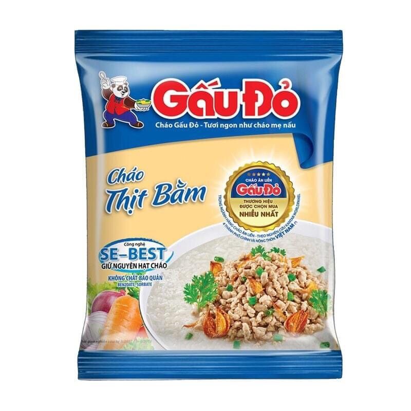 Thùng 50 gói Cháo Gấu Đỏ Thịt Băm