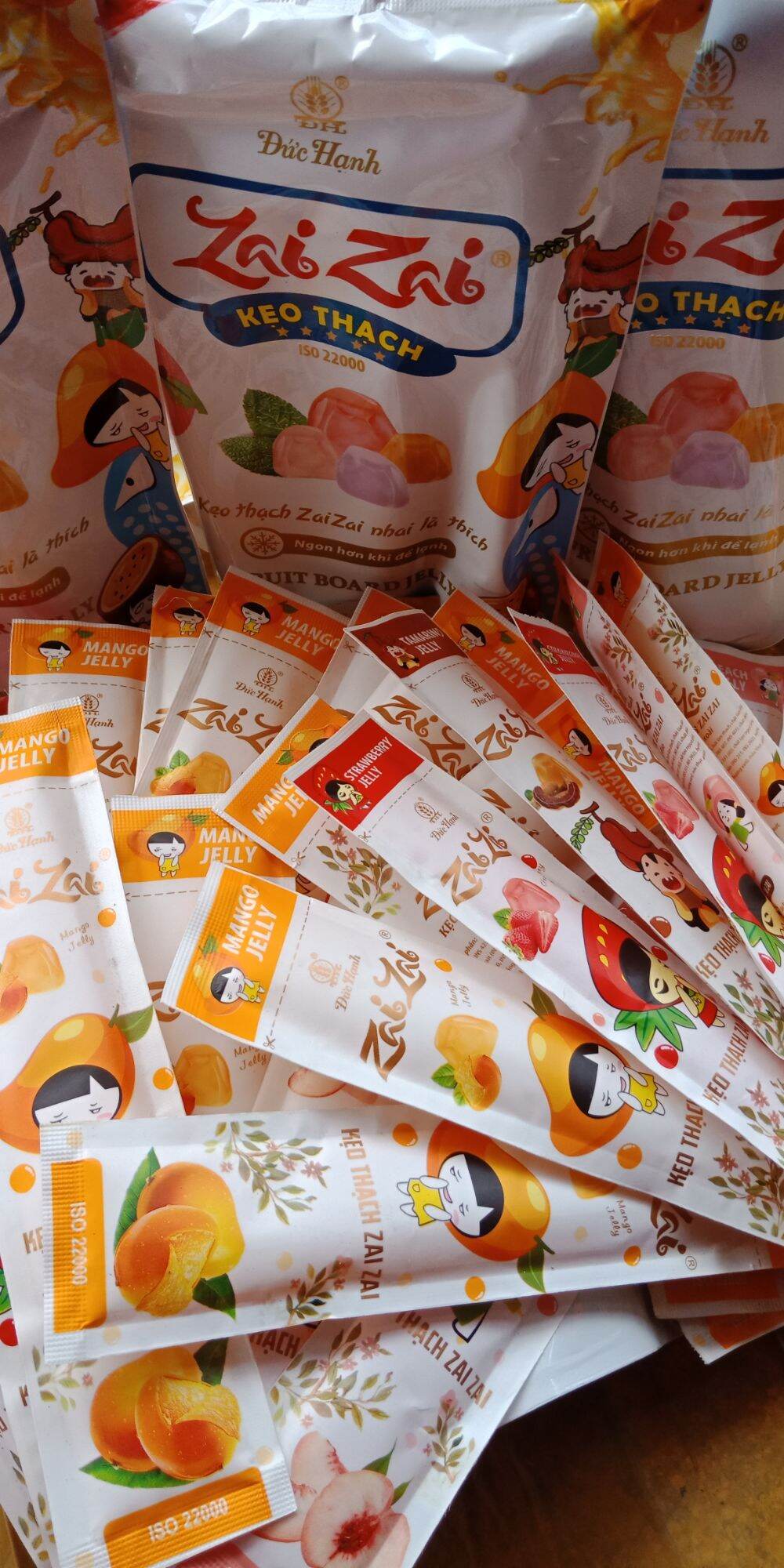 Thạch rau câu Zai Zai  Đức Hạnh loại túi 250gr