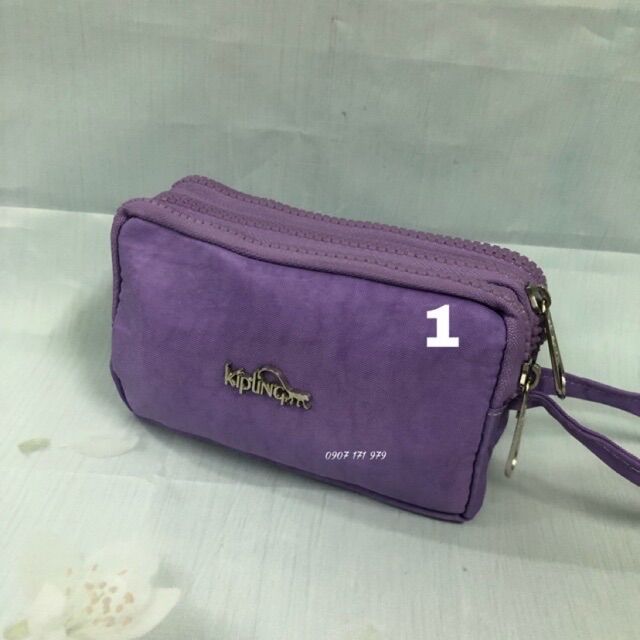 [HCM]Ví Cầm Tay Kipling Vnxk Vải Dù In Hình Khỉ Ẩn - Ms 77A