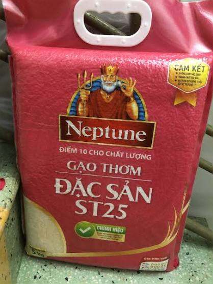 5KG GẠO ST25 NEPTUNE CAO CẤP - HÚT CHÂN KHÔNG