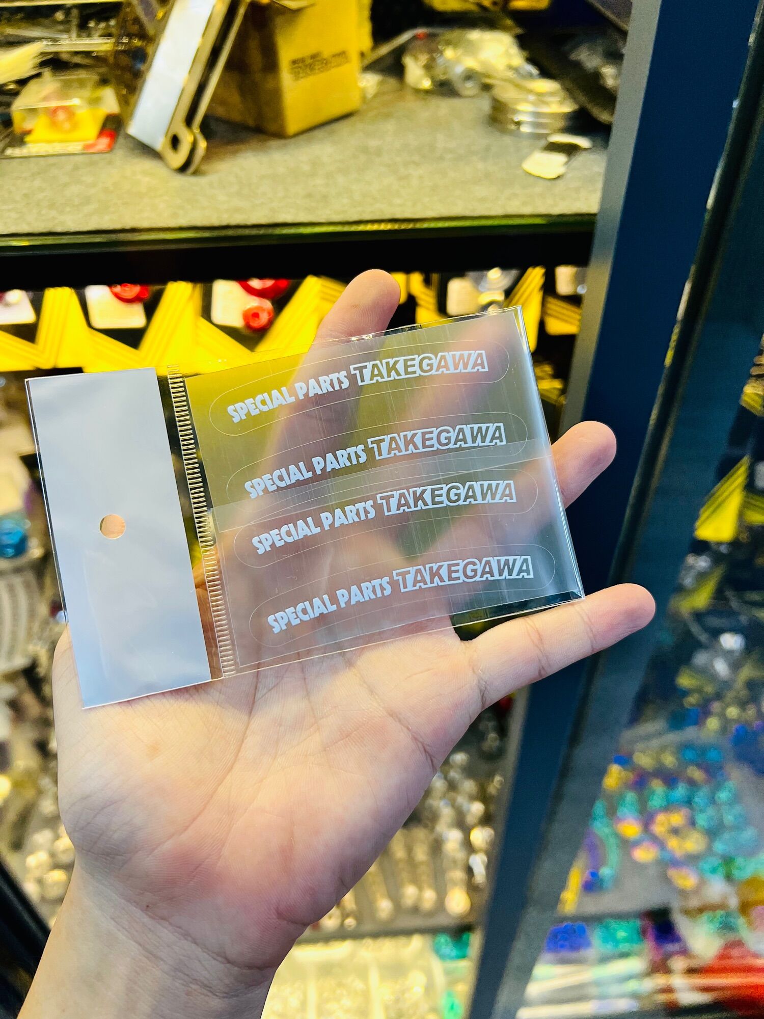 Tem sticker decal in siêu trong chất liệu in uv cao cấp chữ takegawa thích hợp dán niềng, mâm xe