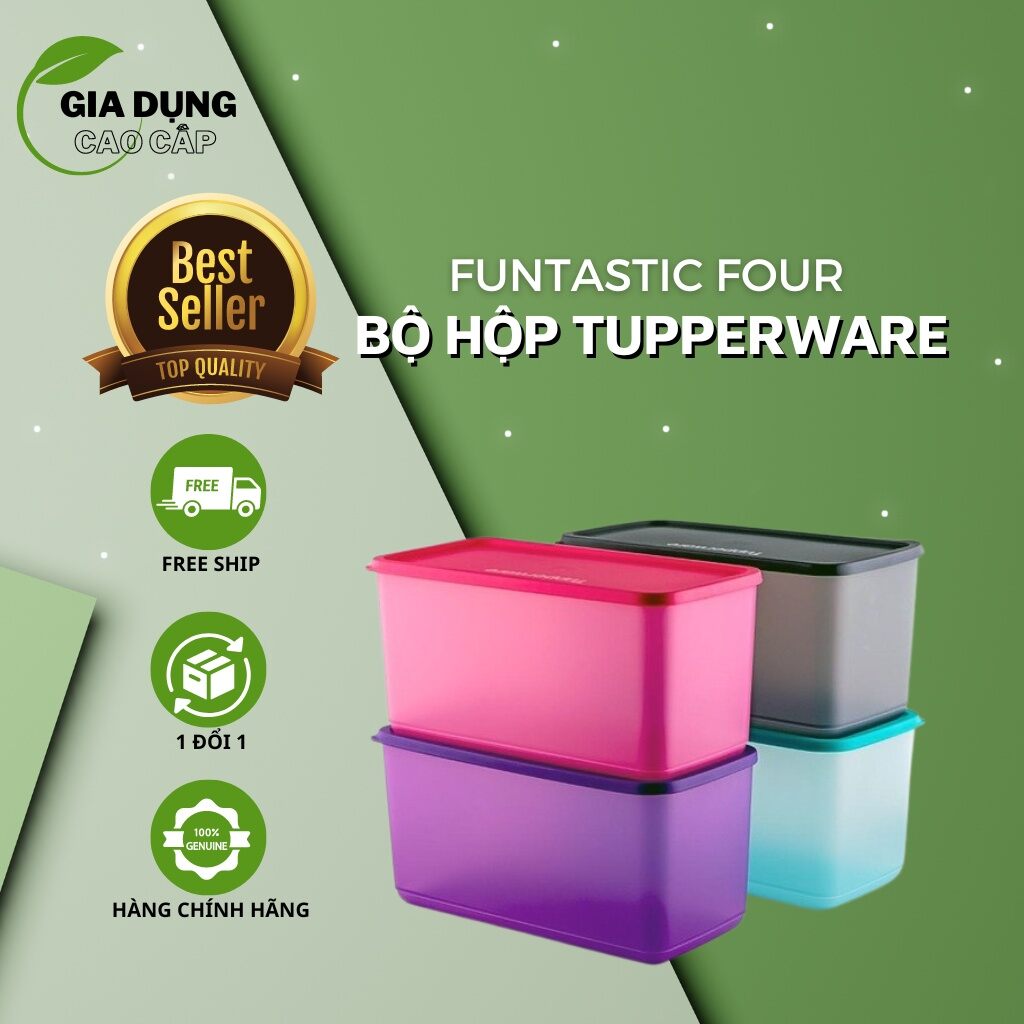 Bộ hộp bảo quản thực phẩm funtastic 3.1l