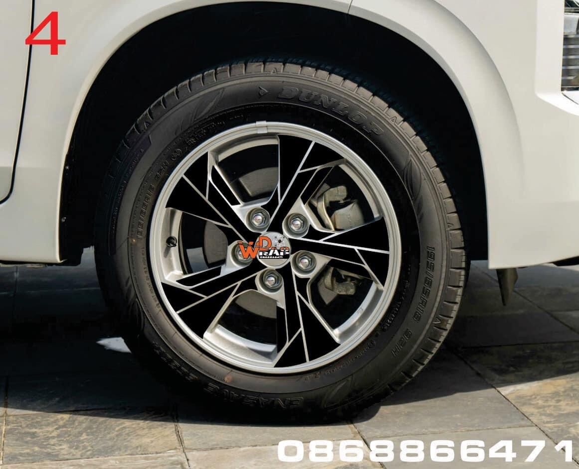 Decal dán mâm Xpander eco 2022(bộ 5bánh)