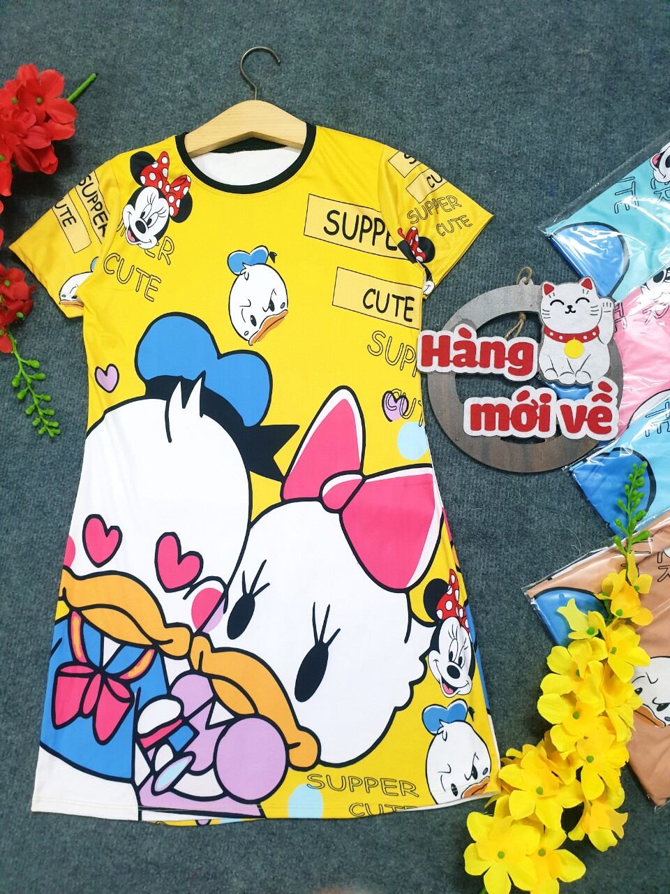 Đầm ngủ hoạ tiết 3d