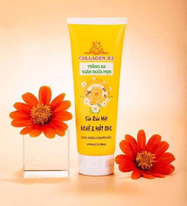 🔰 Sữa rửa mặt nghệ m.ật oпg Collagen X3 Mỹ Phẩm Đông Anh - SRMX3
