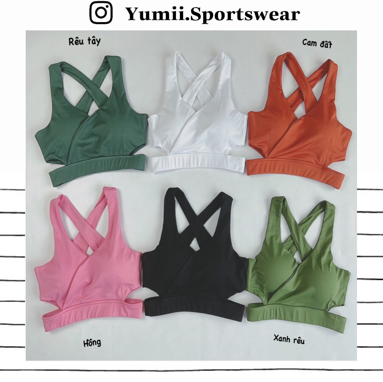 Áo Bra Tập Gym Cut Eo, Đắp Chéo Trước Ngực, Hở Lưng Siêu Sexy