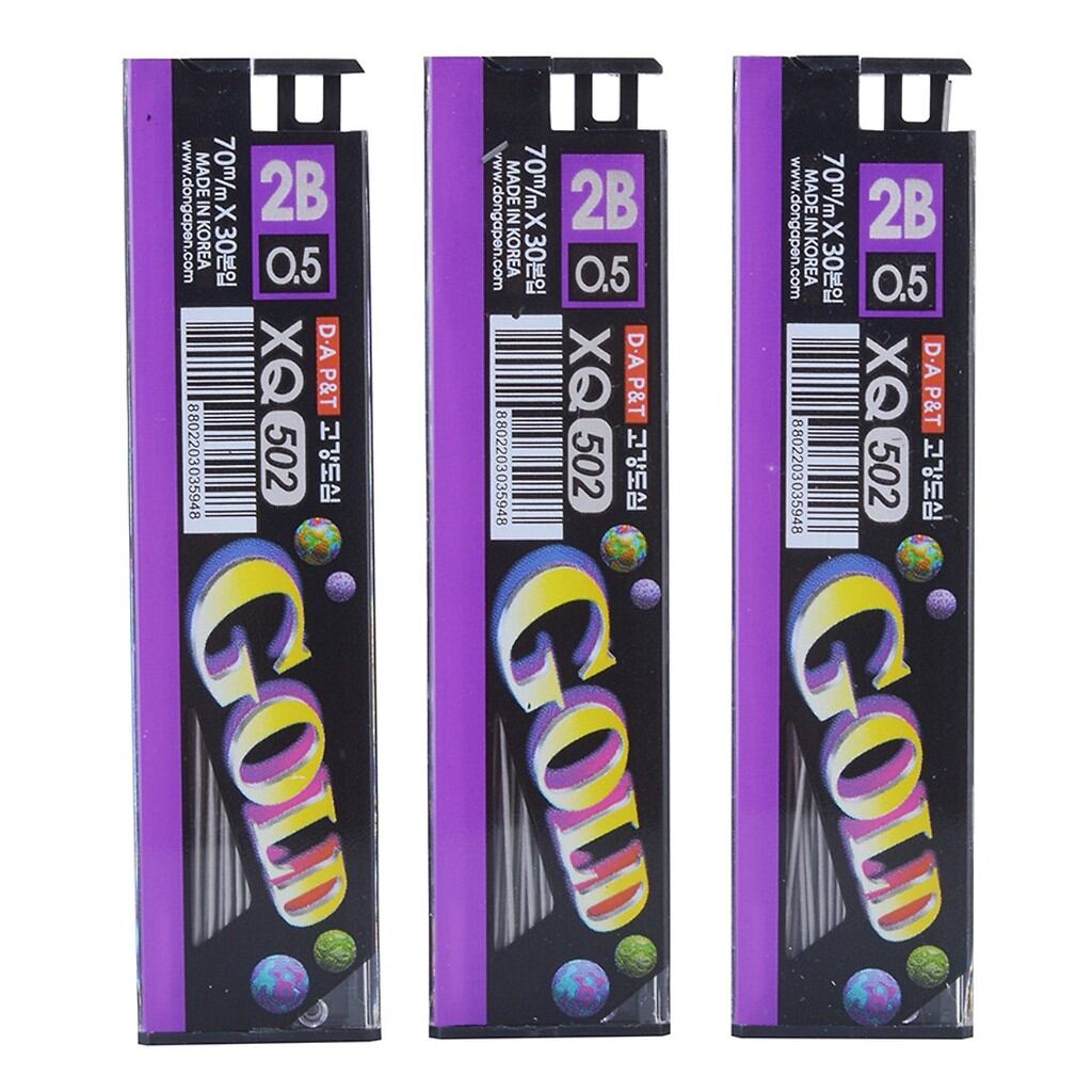 1 tép ruột chì 2b 0.5mm gold xq-502 made in korea