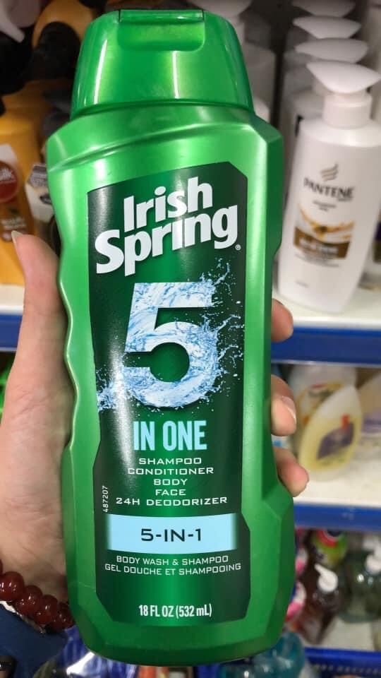 Tắm Gội Xả Irish Spring 5 In 1