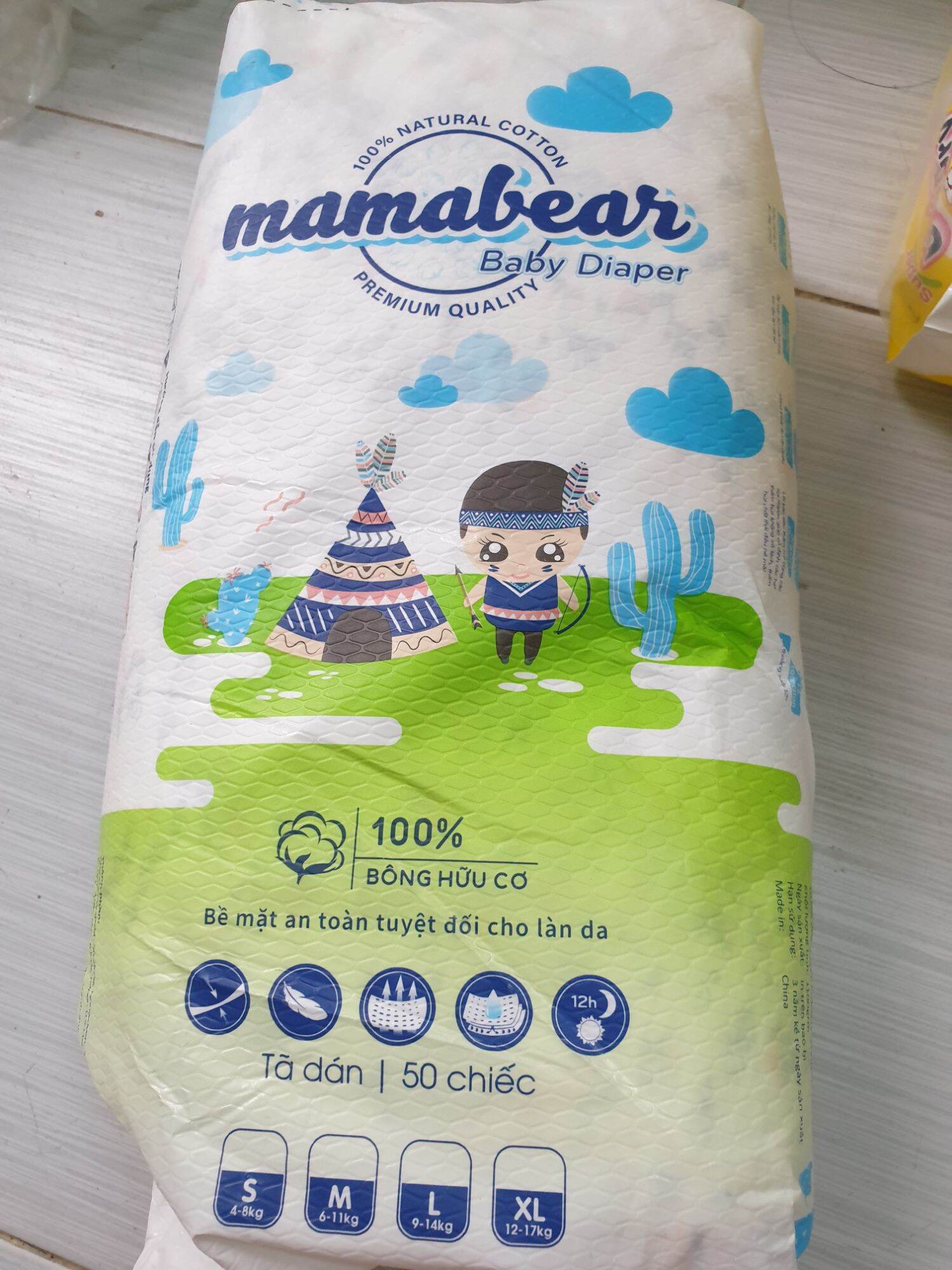 tả dán Mamabear size S 50 miếng