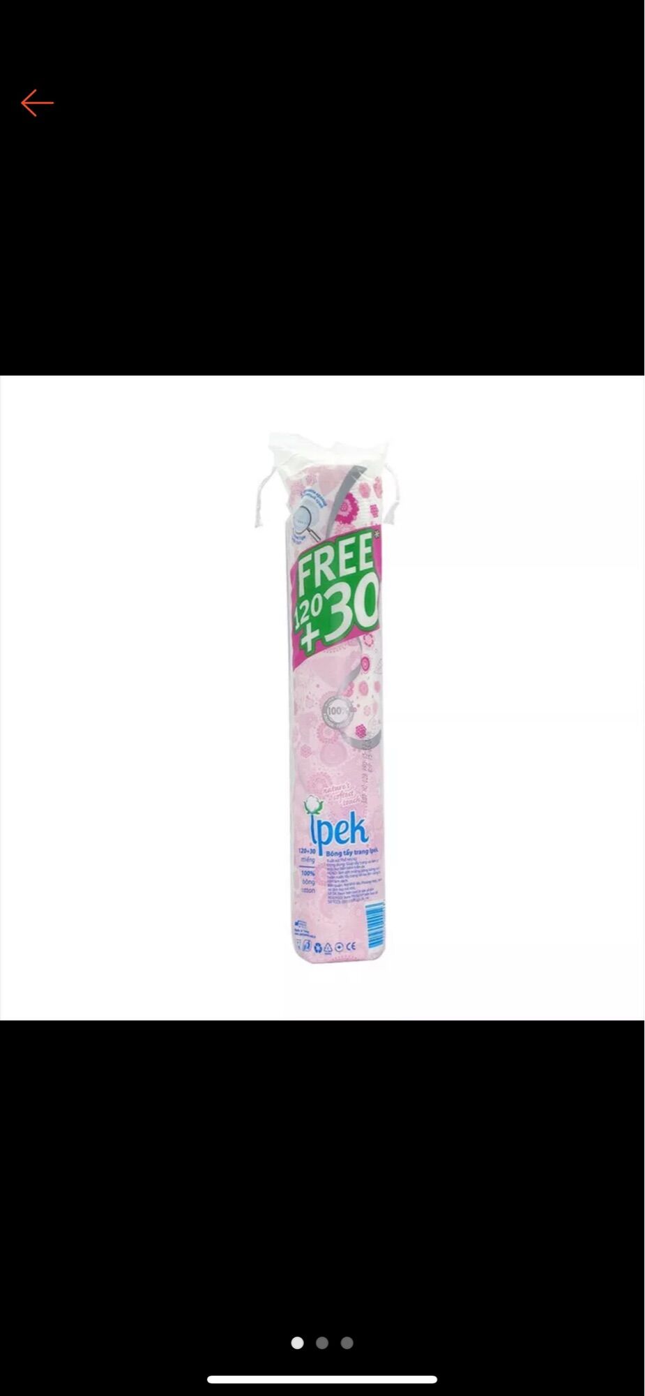 Bông tẩy trang Ipek 150 Miếng - chính hãng