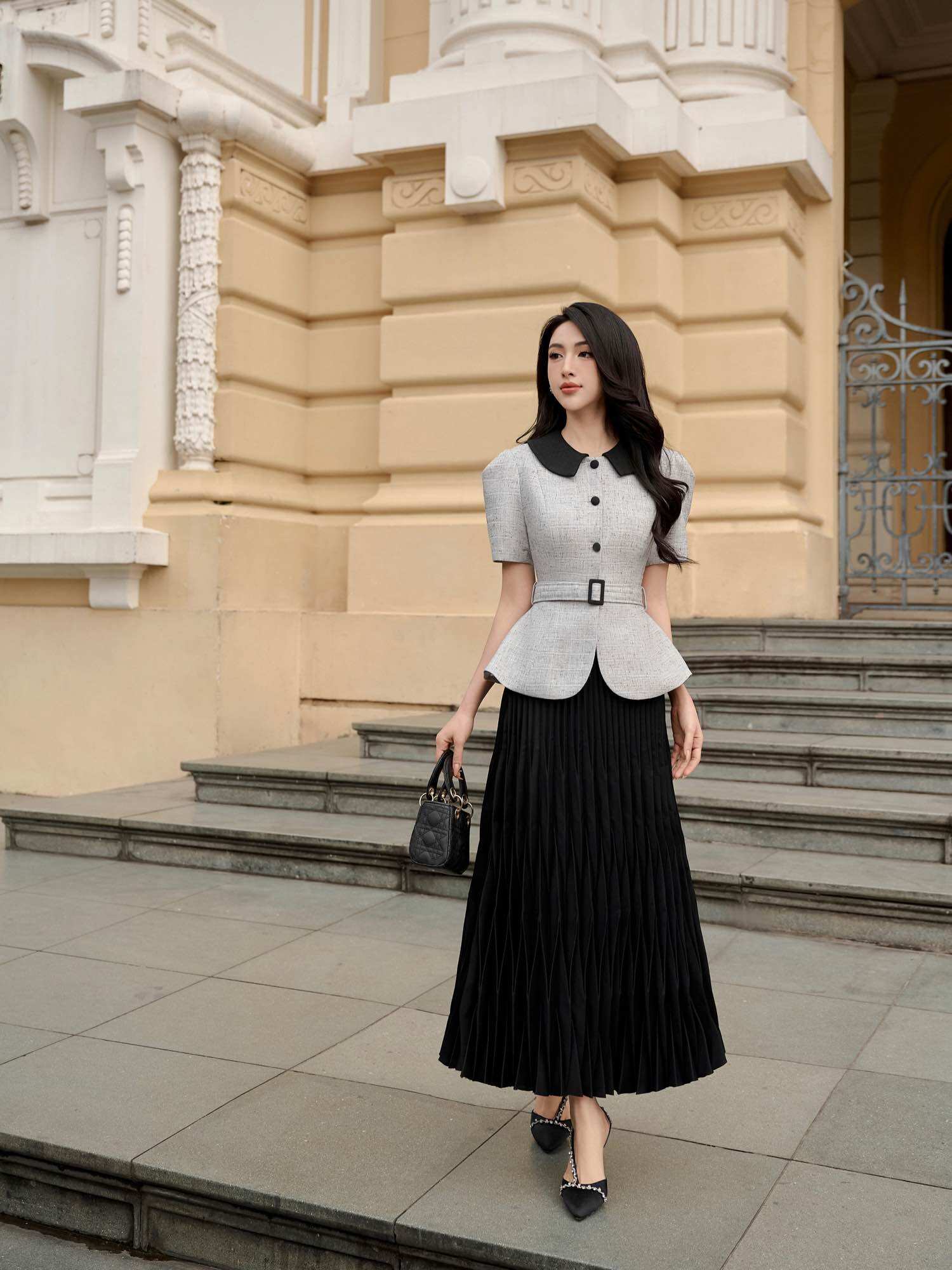 LAGOM - Chân váy dập ly chéo cách điệu (PANCY SKIRT)