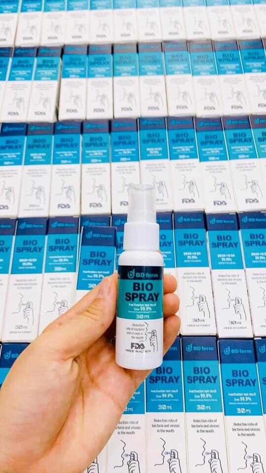 Xịt họng Bio spray Bdferm 30ml Hàn quốc men vi sinh dạng xịt Kháng khuẩn trên 16h