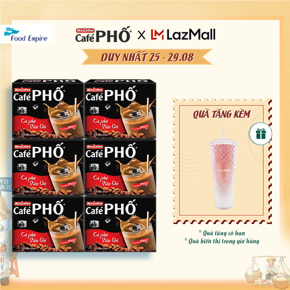 Combo 6 hộp Cà phê phố Sữa Đá - Maccoffee