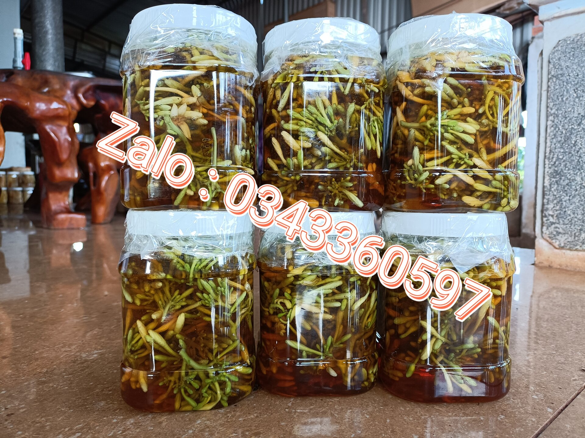 Mật ong ngâm hoa đu đủ đực tươi 1kg