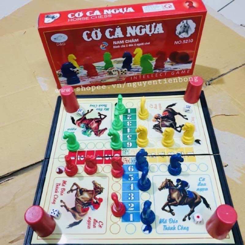 Bộ cờ cá ngựa nam châm - bộ cờ vua nam châm 29cm x 29cm