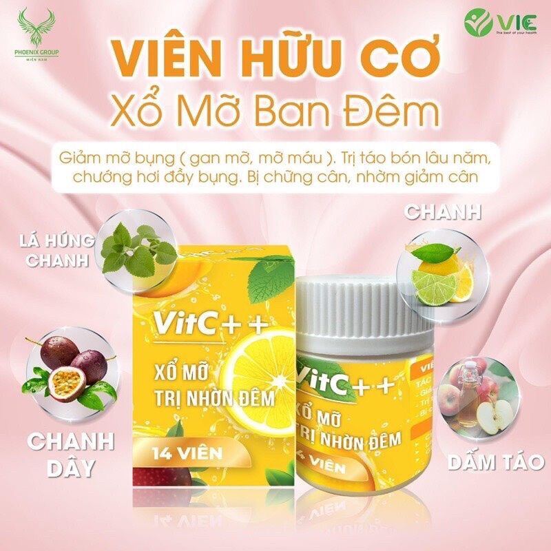 detox xổ mỡ đêm VITC++HẢNG CHUẨN HÃNG, CÓ TEM CHECK