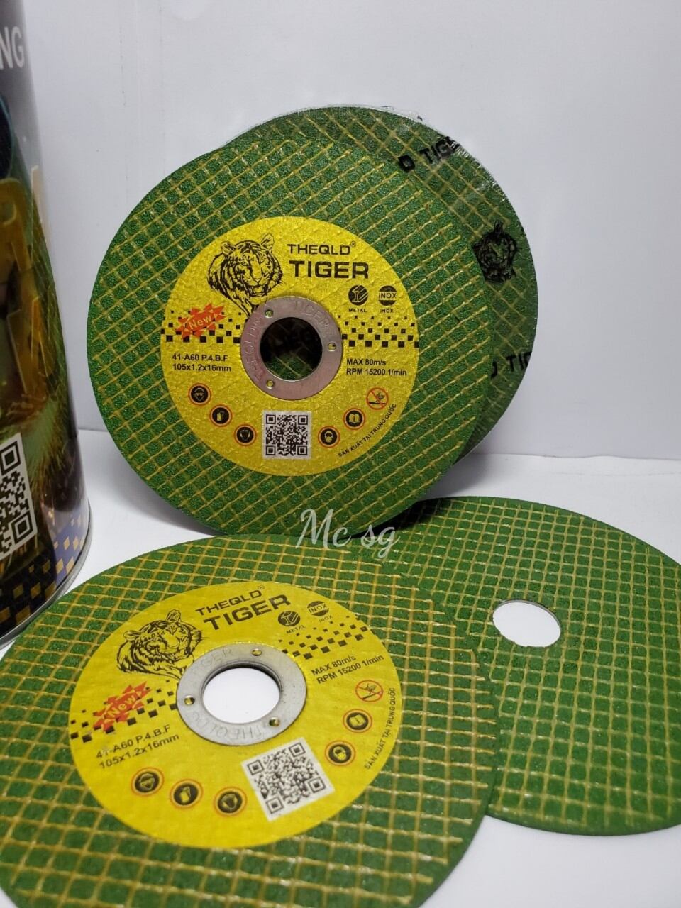 50 viên Đá cắt sắt /inox Tiger xanh 1 tấc hàng loại 1/đá cắt kim loại 1