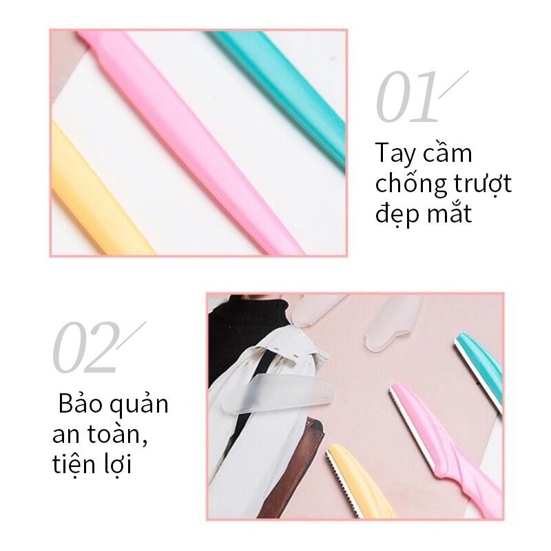 Bộ dao cạo tỉa lông mày 2 lưỡi Ailin