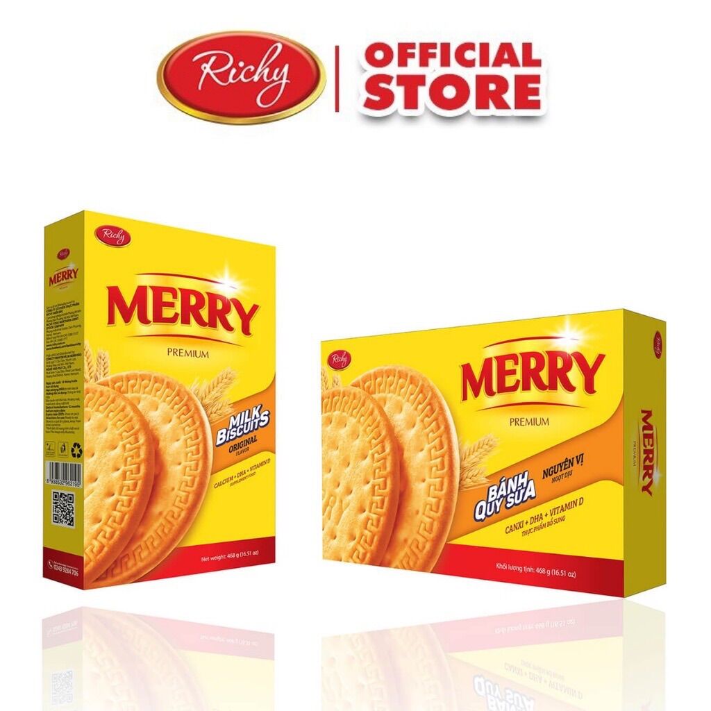 BÁNH QUY SỮA MERRY PREMIUM RICHY 324G
