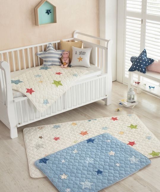 Thảm chống thấm cotton organic Prielle cho bé / Decoone Made in Korea