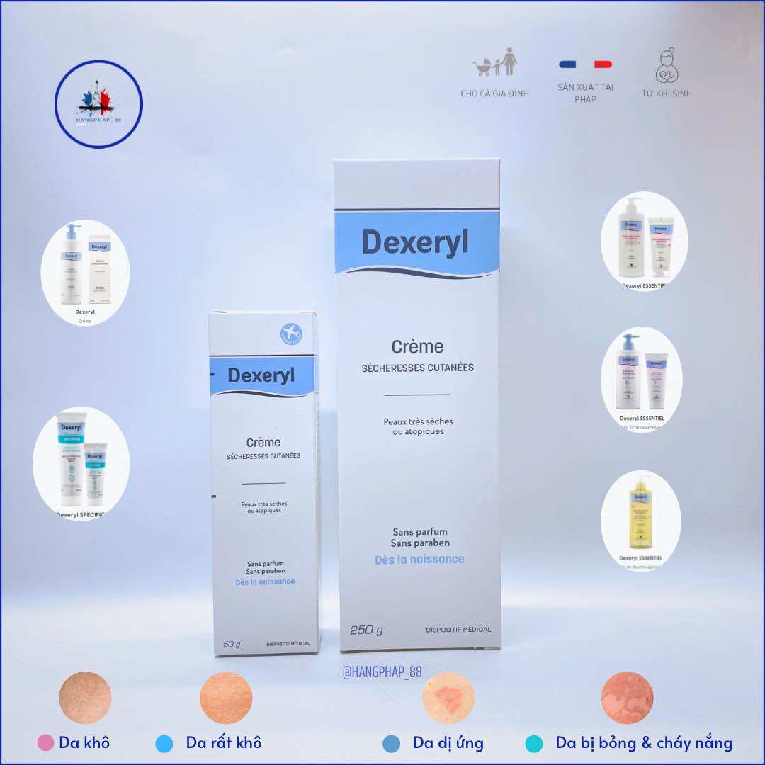 Kem bôi nẻ chàm dexeryl nội địa pháp 5g và 250g