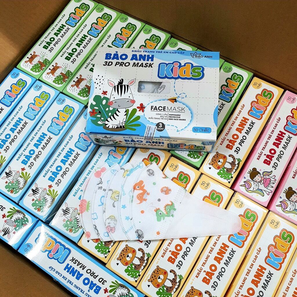 Hộp 50 cái khẩu trang 3D MASK KIDS cho bé