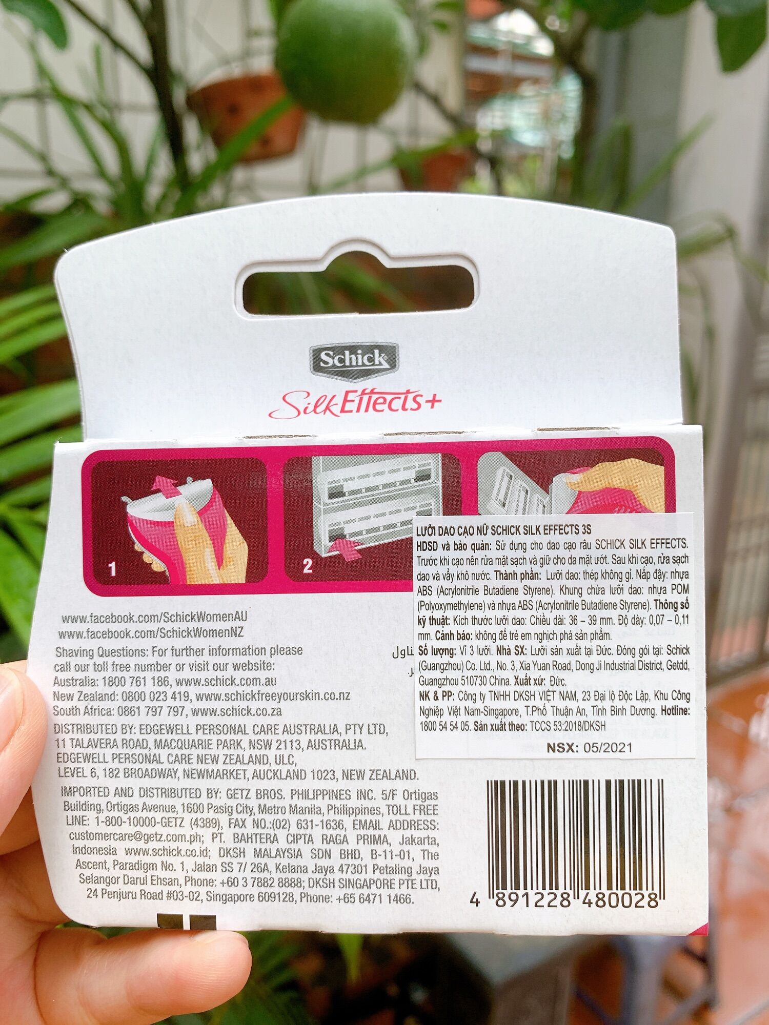Lưỡi Dao Cạo  Dàng Cho Nữ Schick Silk Effects 3S(mua 2 tặng 1 trong cùng 1 hộp)