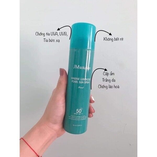 Xịt chống nắng Jm Solution Marine Luminous Pearl Sun Spray 180ml (chai xanh)