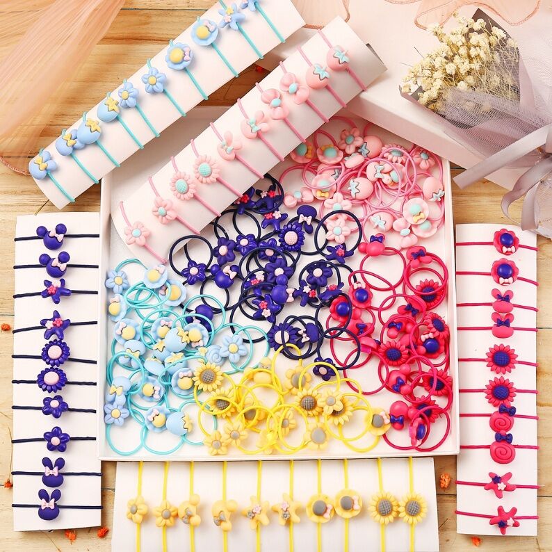 Set 10 dây cột tóc bé gái xinh xắn, đáng yêu -- subo shop