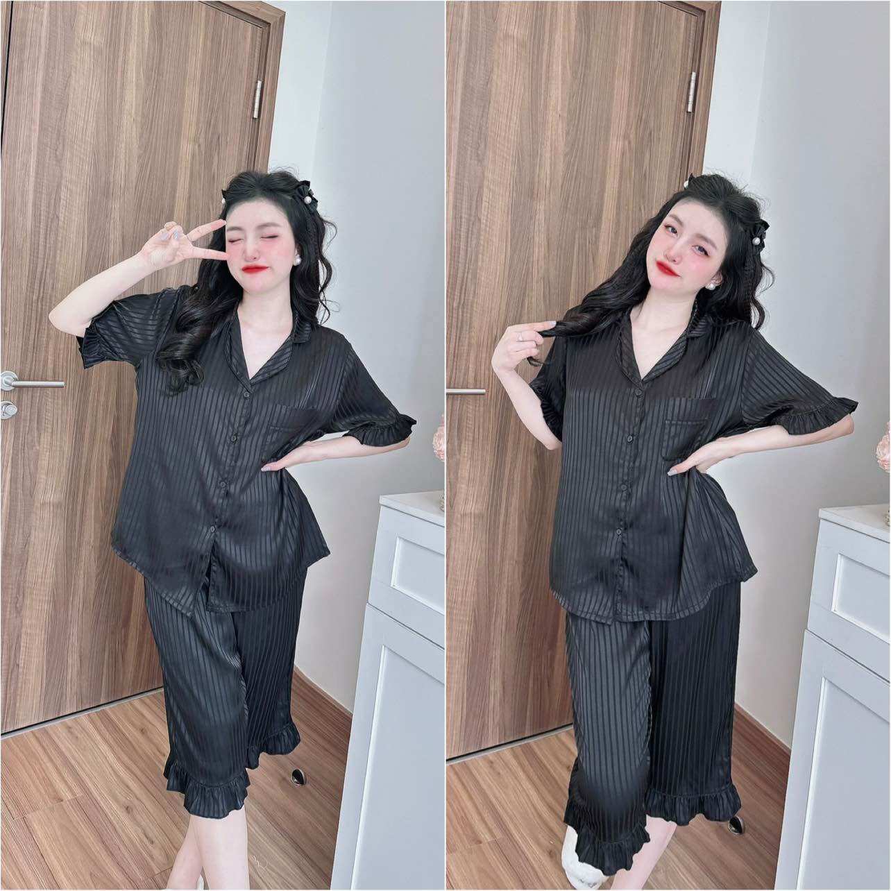 Đồ Bộ Bigsize 50-100kg Lụa Gấm Cao Cấp - Chất mát, Form Bigsize, Hot Trend
