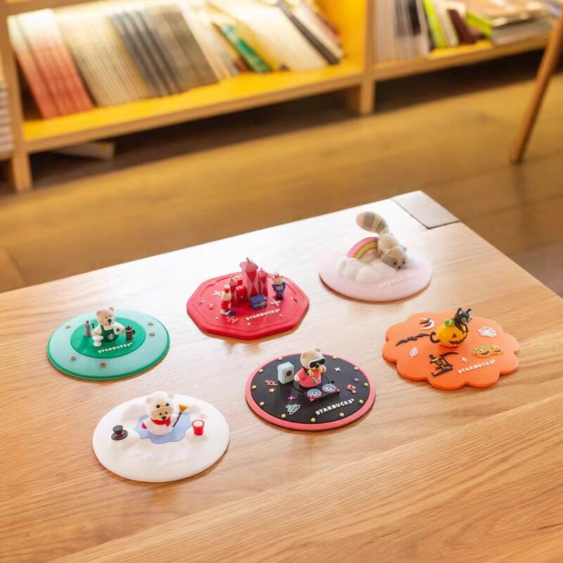 Nắp Đậy Starbucks Ly Nước Bằng Silicon Đáng Yêu