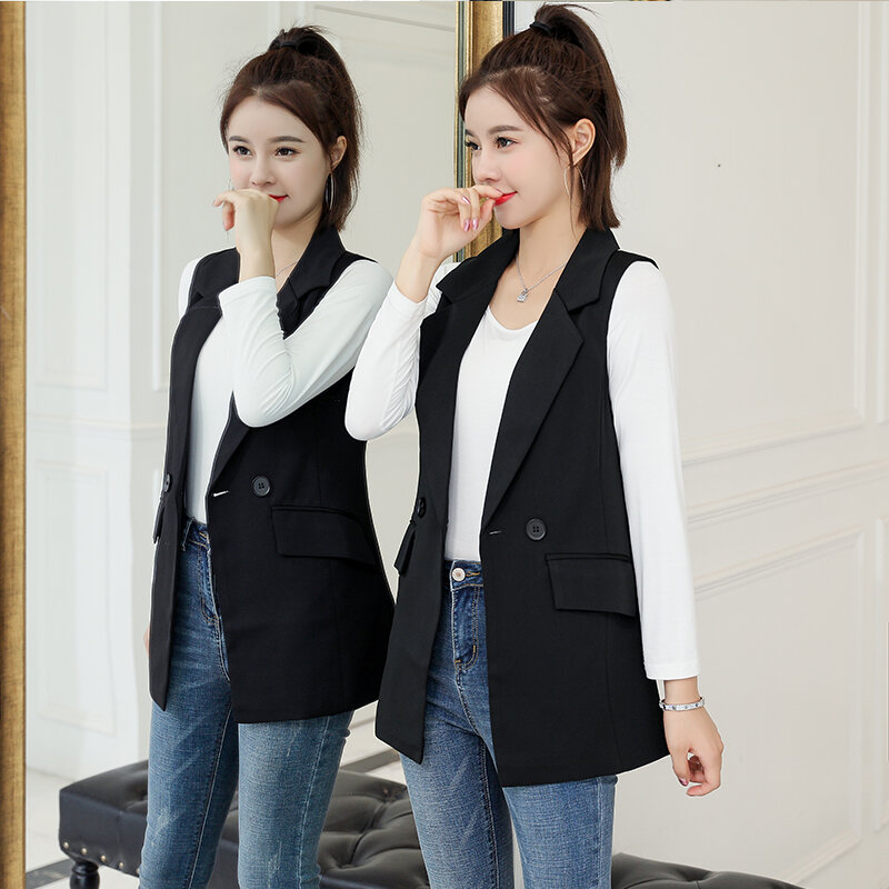 2024 Áo Blazer Nữ Thanh Lịch Mới Đa Năng Mùa Thu Phong Cách Hàn Quốc Áo Giảm Béo Chiều Dài Trung Đến Chất Liệu Polyester Cho Xuân Thu