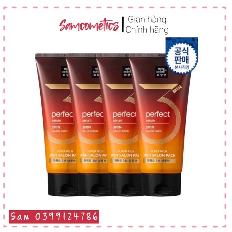 Dầu xả ủ tóc serum Mise En Sciene Perfect Serum 3MIN Salon Mask Pack