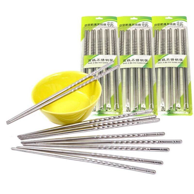 Vỉ 5 đôi đũa inox