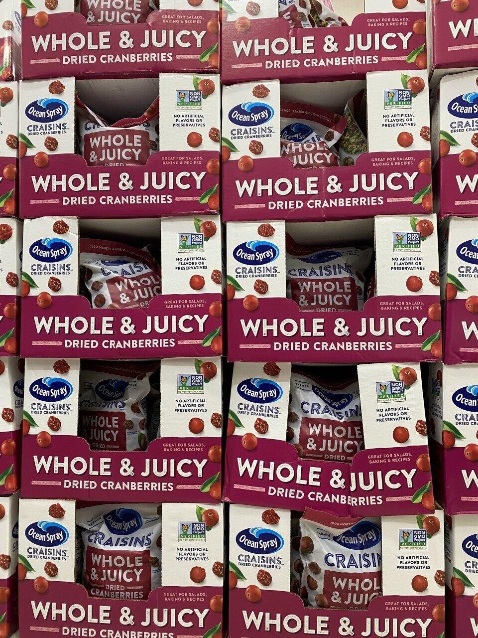 Nam việt quất sấy khô ocean spray craisins 1,81kg