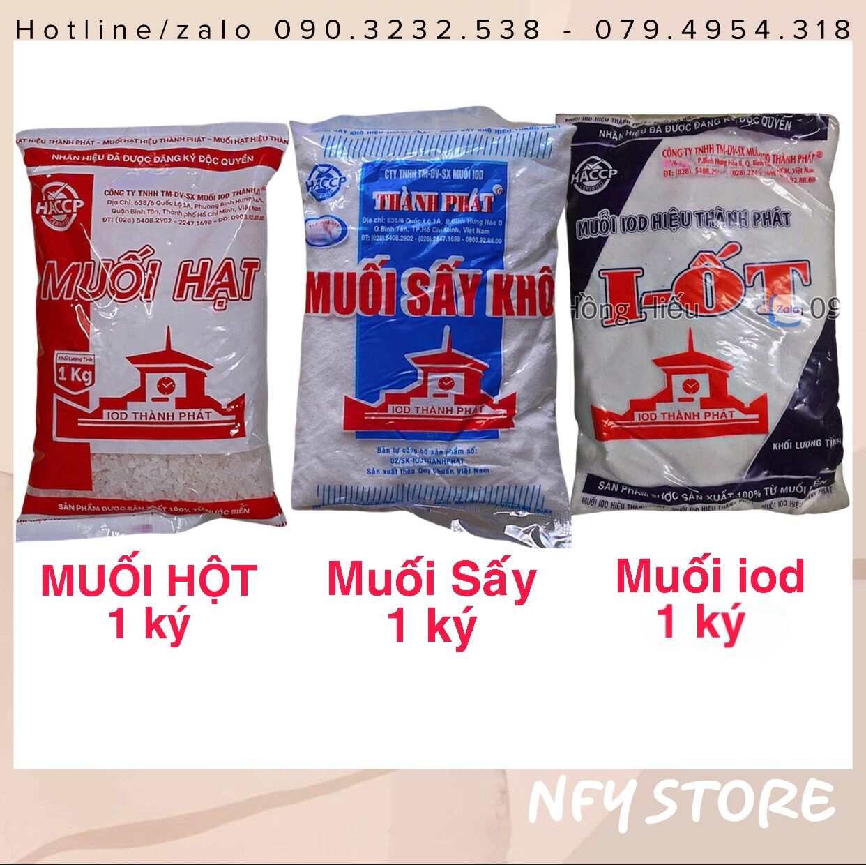 Muối iod- muối sấy- muối hột- muối tiêu