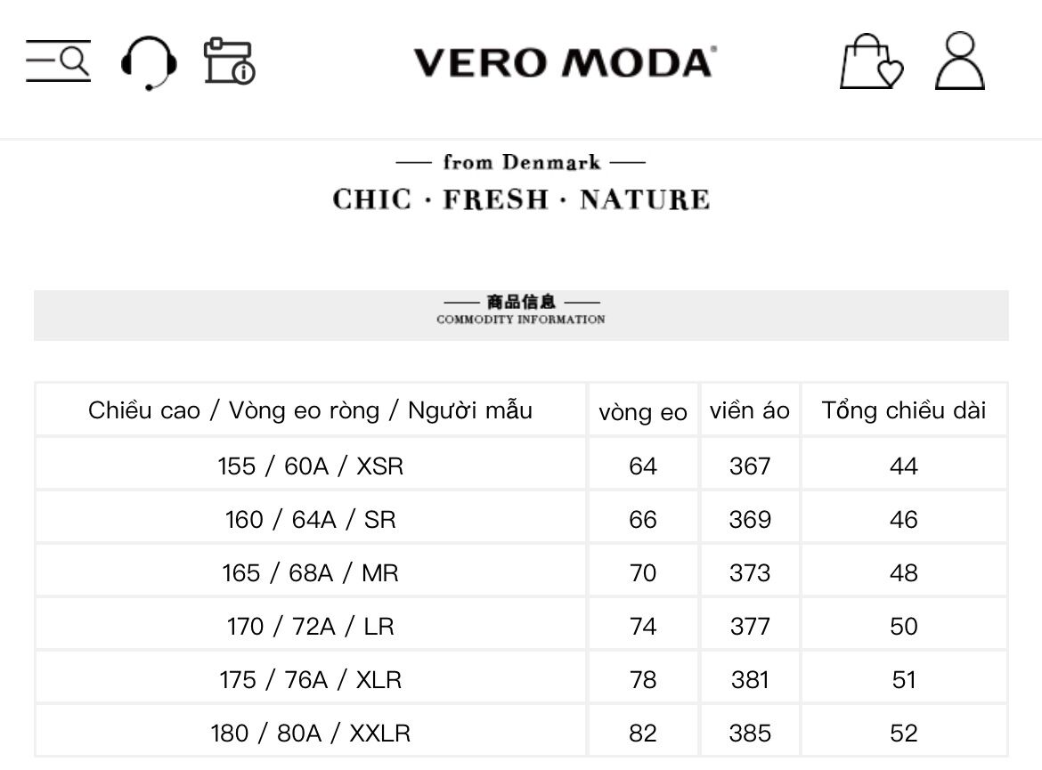 Vero moda váy eo cao xếp ly new tem tag
