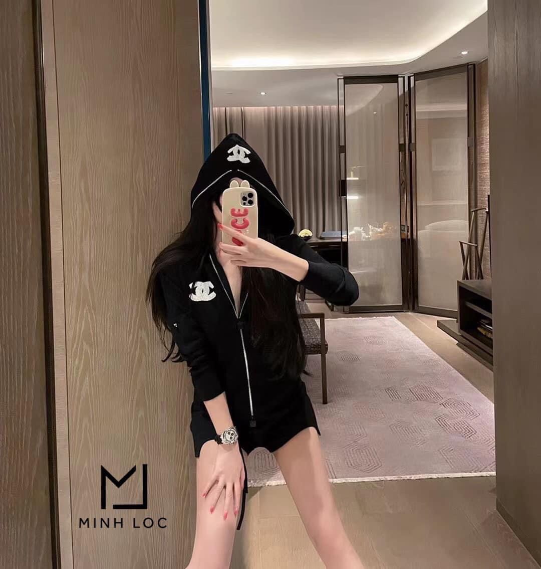 áo chanel khoác dáng thể thao 2 màu