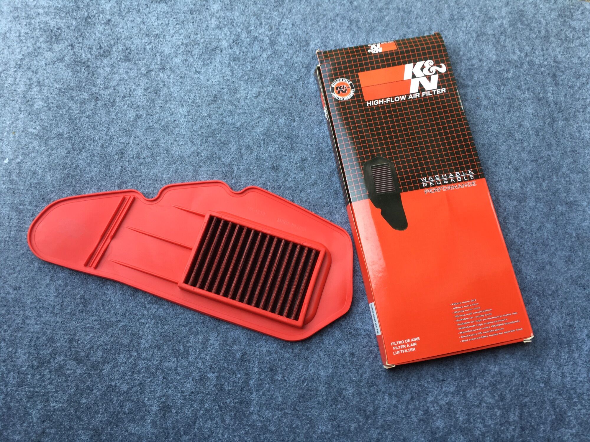 Lọc Gió KN Thép Lưới Đỏ Cho Vario Click Ab125