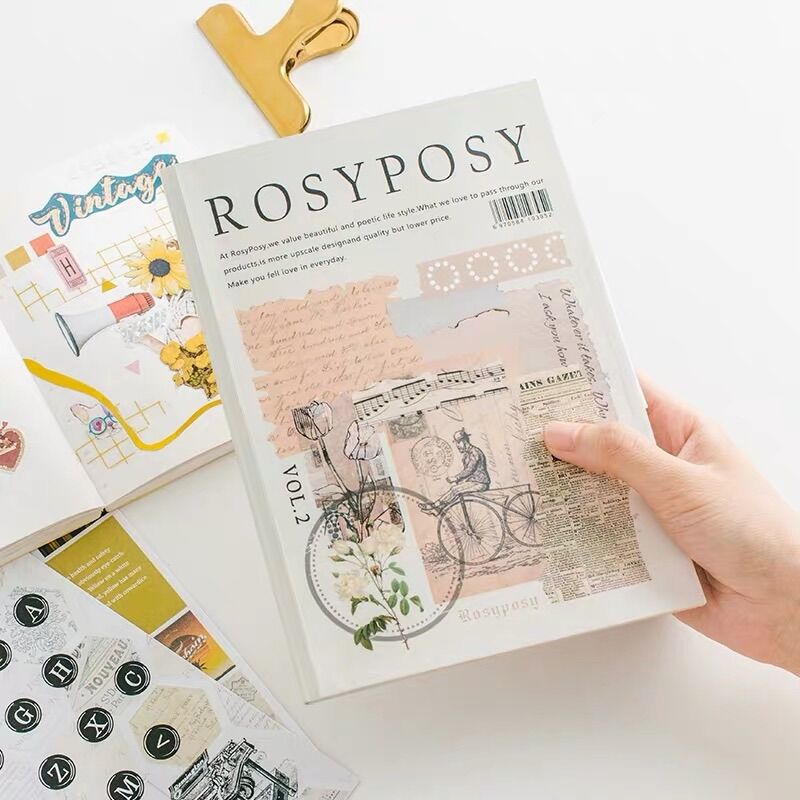 Cuốn Stickers Rosy Posy lớn 20 tờ