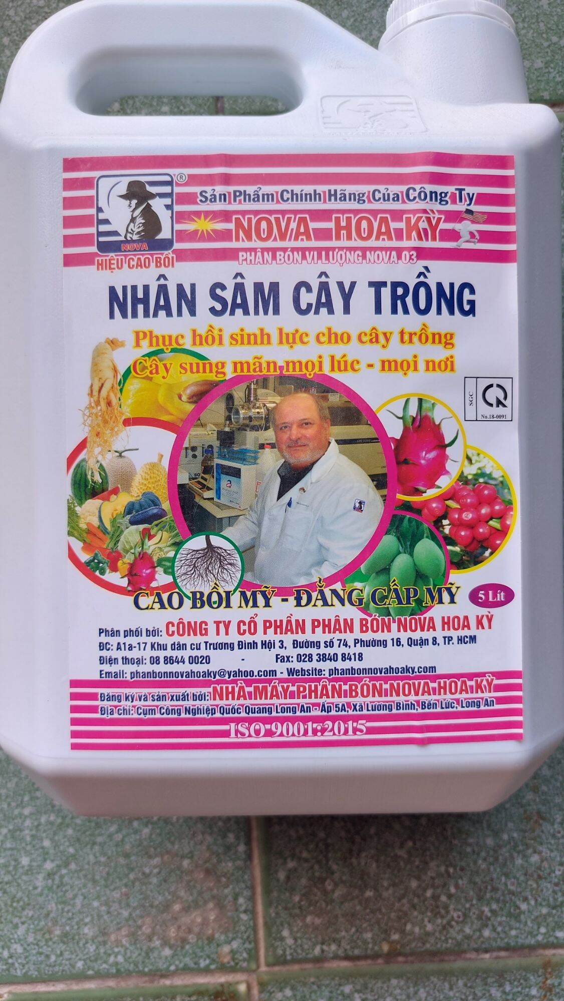 Phân bón vi lượng nhân sâm cây trồng nova hoa kỳ 5lit