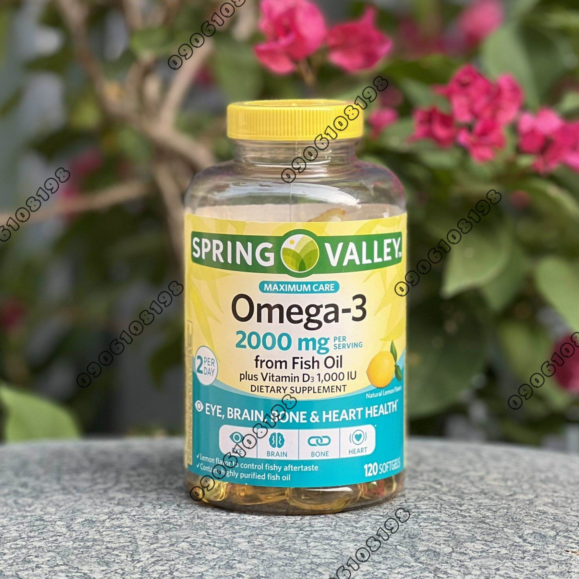 Dầu Cá - Spring Valley Omega3 2000mg 120 viên.