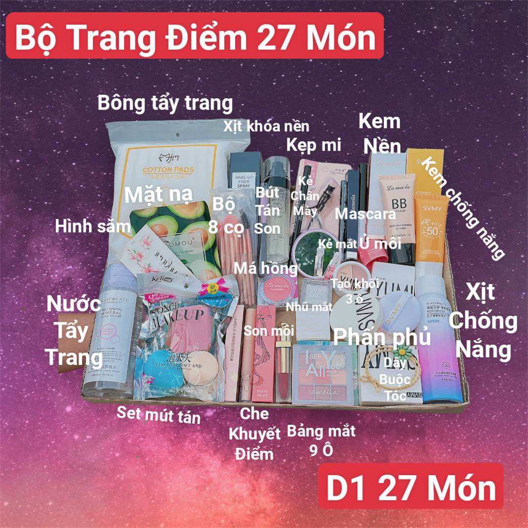 Bộ Trang Điểm Đầy Đủ Make Up/ Trang điểm đi tiệc/trang điểm cá nhân D1