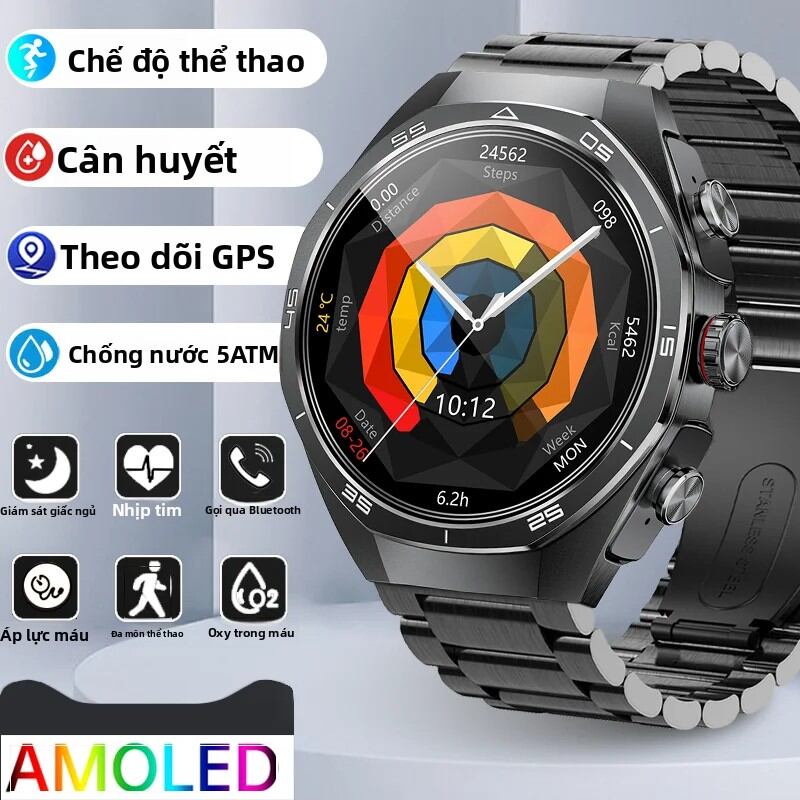 Đồng Hồ Thông Minh DAORKOW Tích Hợp Tai Nghe Bluetooth 2 Trong 1 TWS, Theo Dõi Sức Khỏe GPS, Gọi Điện Bluetooth – Thiết Bị Theo Dõi Thể Dục, Theo Dõi Giấc Ngủ