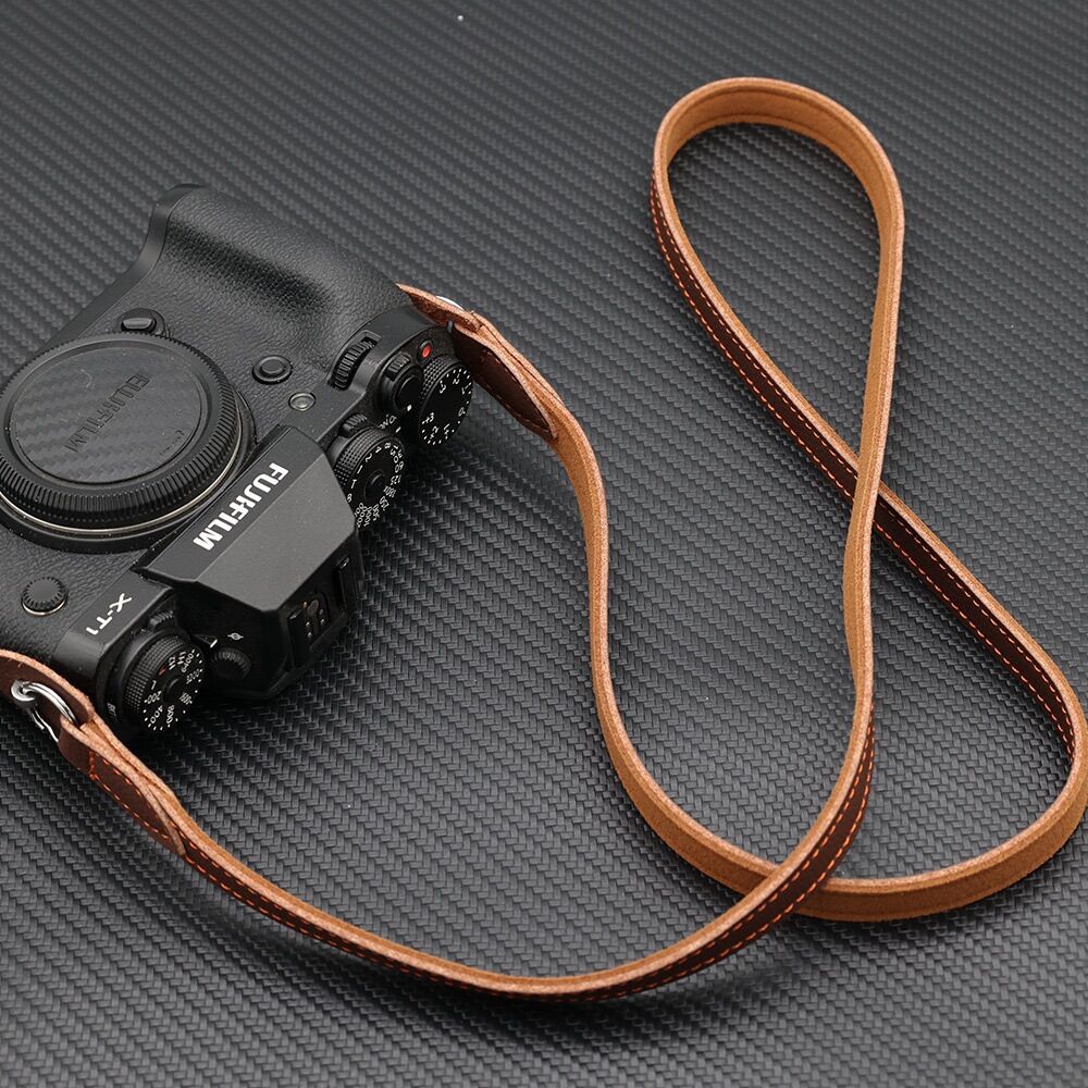 Dây đeo máy ảnh da thật 2 lớp handmade - S200