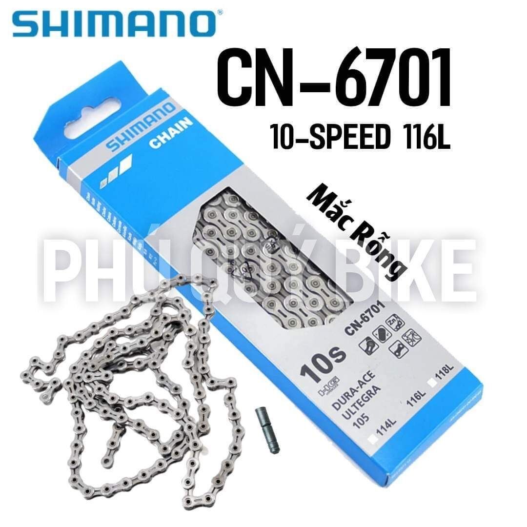 Sên xích xe đạp 10 mắc rỗng 6701 shimano chính hãng