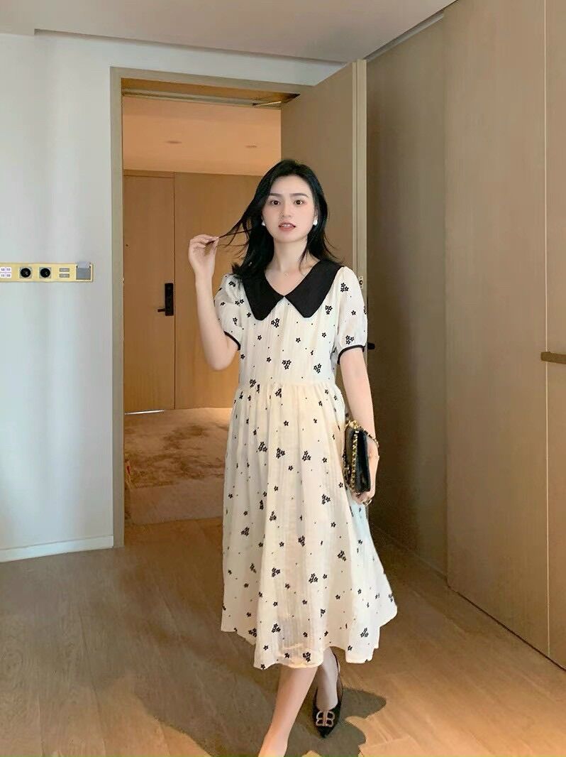 Đầm bầu công sở hoa mùa hè