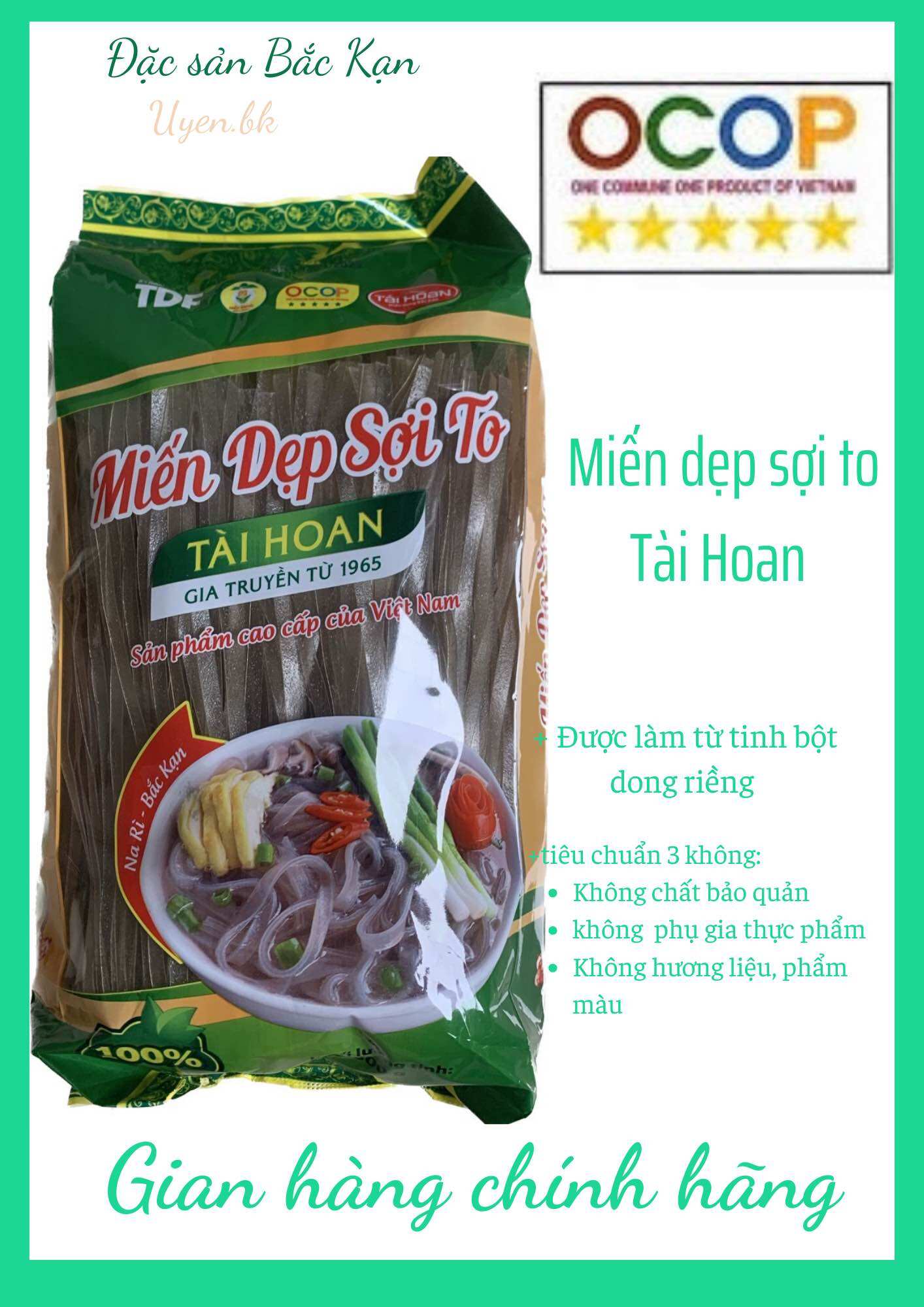 Miến sợi to Tài Hoan sp ocop 5*